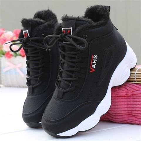 Autumn Winter New Super-fire Women's Sneakers Thick-soled Shoes Women's Plush Warm High-top Woman Shoes Platform Sneakers-1