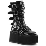 Rarove Back to school Big Size 43 Gothic Style Black Wedges High Heels Platform Trendy Cool Autumn Winter Motorcycles Boots Shoes Women Footwear