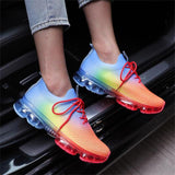 Rarove Christmas Gift Women Trendy Sneakers Hot Sell Fashion Cushion Lace Up Ladies Running Sport Shoes 35-43 Larged-Size Female Vulcanize Shoes