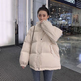 2022 New Short Winter Jacket Women Oversize Parka Coat Warm Thick Cotton Coat Loose Hooded Padded Women Winter Jacket