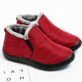 Rarove Christmas Gift Women's Ankle Boots Winter Warm Snow Boots Women Black Ladies Shoes Waterproof Women's Short Boots Comfortable Female Shoes