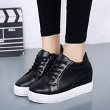 Hot White Hidden Wedge Heels sneakers Casual Shoes Woman high Platform Shoes Women's High heels wedges Shoes For Women