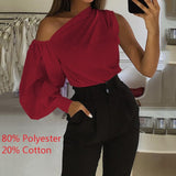 23 Colors Celmia Women Autumn Long Sleeve Shirt 2022 Sexy Off Shoulder Solid Fashion Blouses Casual Tops Elegant Blusas Feminina