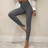 Rarove Skinny Knitted High Waisted Step-On-Foot Pants Warm Winter Slim Elastic Waist Leggings Casual Streetwear Female 2021