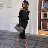 Knitted Jumper For Women Sweater 2 Piece Sets Pullover Tops Chic  Sexy Skirt Set 2022 Autumn Winter Long Sleeve Sweatersuits