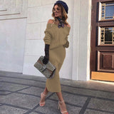 Knitted Jumper For Women Sweater 2 Piece Sets Pullover Tops Chic  Sexy Skirt Set 2022 Autumn Winter Long Sleeve Sweatersuits