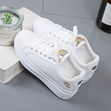Christmas Gift Women Casual Shoes New Spring Shoes Fashion Embroidered White Sneakers Breathable Woman Sneaker
