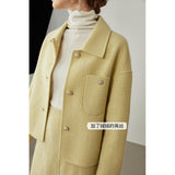 Women Fragrance Double-sided Woolen Coat Suit Two-piece Winter Wool Short Coat Skirt Ladies Temperament Woolen Suits
