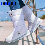 Women Snow Boots Winter Female Boots Thick Plush Waterproof non-slip Thigh High Boots Fashion Warm Fur Woman Winter Shoes