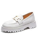 Shoes Women Spring 2022 New White Thick-soled Ladies Sneakers Genuine Leather Casual Trend Girl Shoes Students