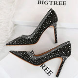 Sexy Woman Pumps Pointed Toe High Heels Shoes Women Sequins Nightclub Party Shoes Quality Stiletto Heels Lady Shoe