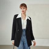 Women Blazers Senior Sense Suit Jacket Women Niche Korean Style Casual Suits 2021 Women Solid Color Irregular Blazer