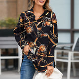 2022 Fashion Women Long Shirt Elegant Long Sleeve Blouse Casual Buttons Vintage Tops Color Patchwork Asymmetrical Blusas