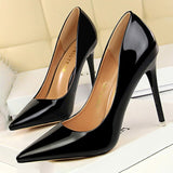 Fashion Kitten Heels Patent Leather Woman Pumps Stiletto Heels 7.5 Cm 10.5cm High Heels Shoes Wedding Shoes Sexy Party Shoes