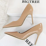 Patent Leather Woman Pumps Pointed Toe High Heels Sexy Women Office Shoes Stiletto Heels Fashion Women Basic Pump