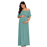 Ruffles Maternity Long Dress Off Shoulder Maternity Dress Maxi Pregnancy Dress Mama Photo Shoot Pregnant Clothes