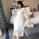 Lace Maternity Dresses Summer Pregnancy Clothes Casual Pregnant Women Dress For Work 2022 Fashion Maternity Clothing Plus Size