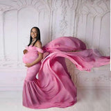 Pregnancy Dress For Photo Shoot Long Style Mercerized Cotton Maternity Photography Long Dress Chiffon Baby Shower Dresses