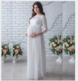 New Arrived Maternity Lace Dresses Plus Size Pregnancy Dress Gown Chiffon Maternity Photography Props Women