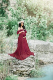 2022 Long Maternity Photography Props Pregnancy Dress Photography Maternity Dresses For Photo Shoot Pregnant Dress Lace Maxi Gown