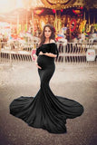Lace+Cotton Maternity Dress Photography Long Maxi Dresses for Pregnant Women Clothes Ruffle Pregnancy Dress for Photo Shoot
