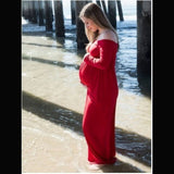 Maternity Photography Props Pregnancy Clothes Maxi Maternity photography Dress Long sleeve Maternity Gown For photography Props