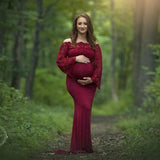 Fancy Lace Top Maternity Photography Props Dresses For Pregnant Women Clothes Maternity Dresses For Photo Shoot Pregnancy Dress