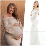 Fancy Lace Top Maternity Photography Props Dresses For Pregnant Women Clothes Maternity Dresses For Photo Shoot Pregnancy Dress