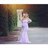 Maternity photography props Pregnancy Clothes Cotton Mermaid Trumpet Strapless Maternity Dress shooting photo Pregnant dress